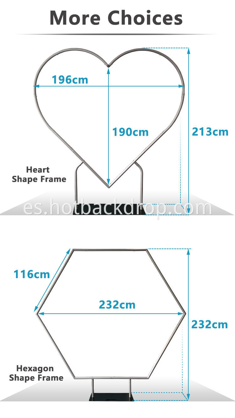 Minorista Dye Sublimación Color gráfico Decoración de bodas Display Circle Fackdrop Wall Stand